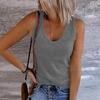 Womens Tank Tops Sleeveless U-Neck Base Shirt Summer Casual Workout Tees