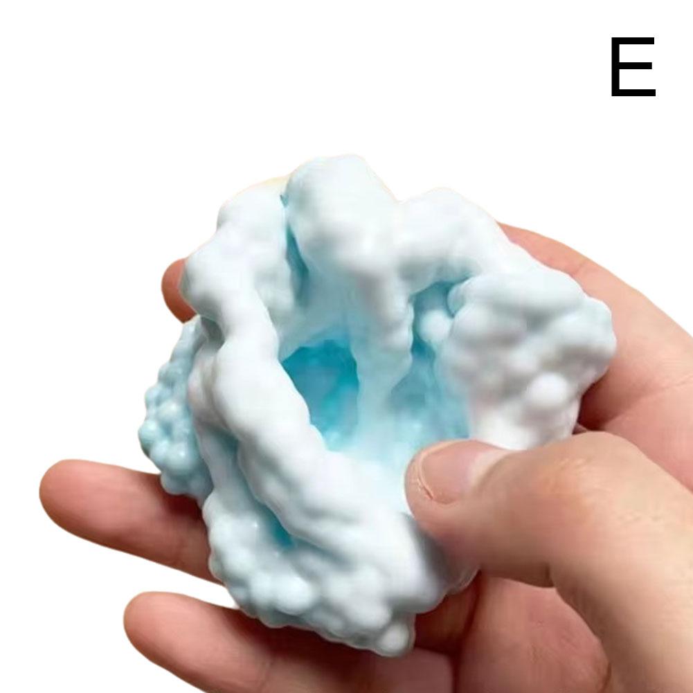 Ice Skin Squishy Stress Ball Ultra Soft Thin Feel Crunchy Noisy Sensory Toy Anti-Stress Decompression Fidget Ball Gift Kids Adul