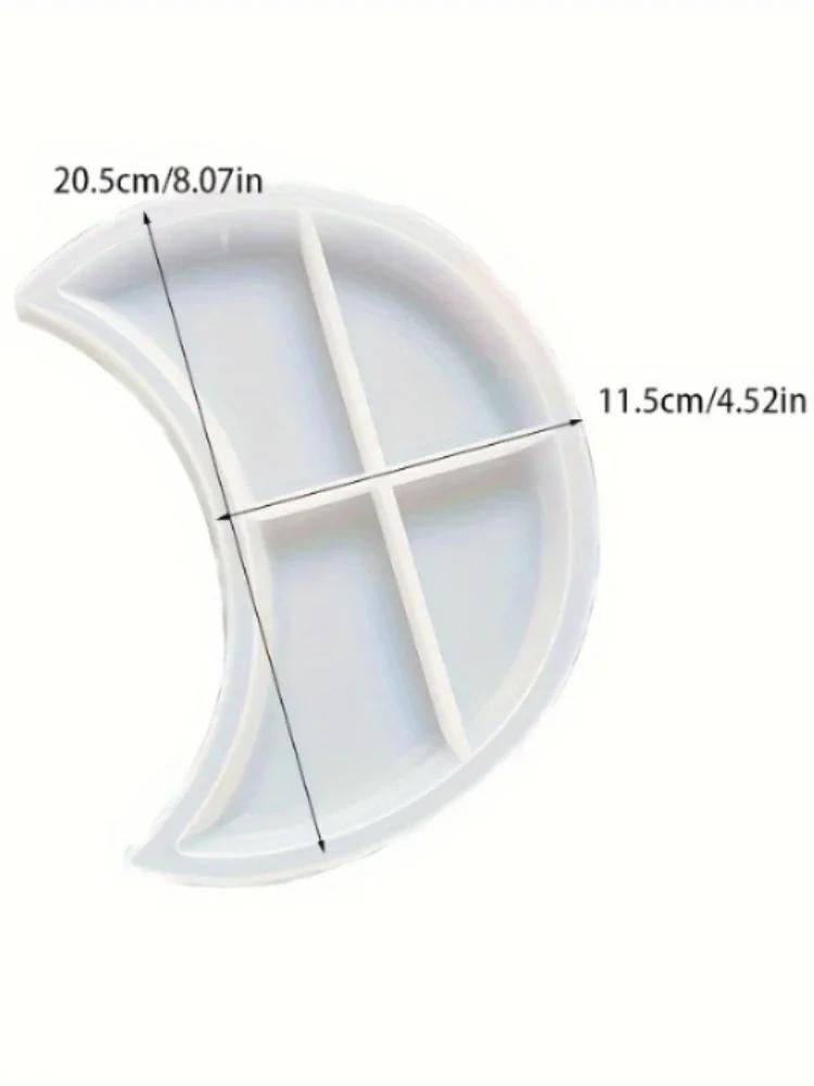 

Latest Models 1PC Moon Shape Silicone Mold for DIY Storage Candle Holder Jewelry Organizer Flexible Easy-to-Use Multifunctional