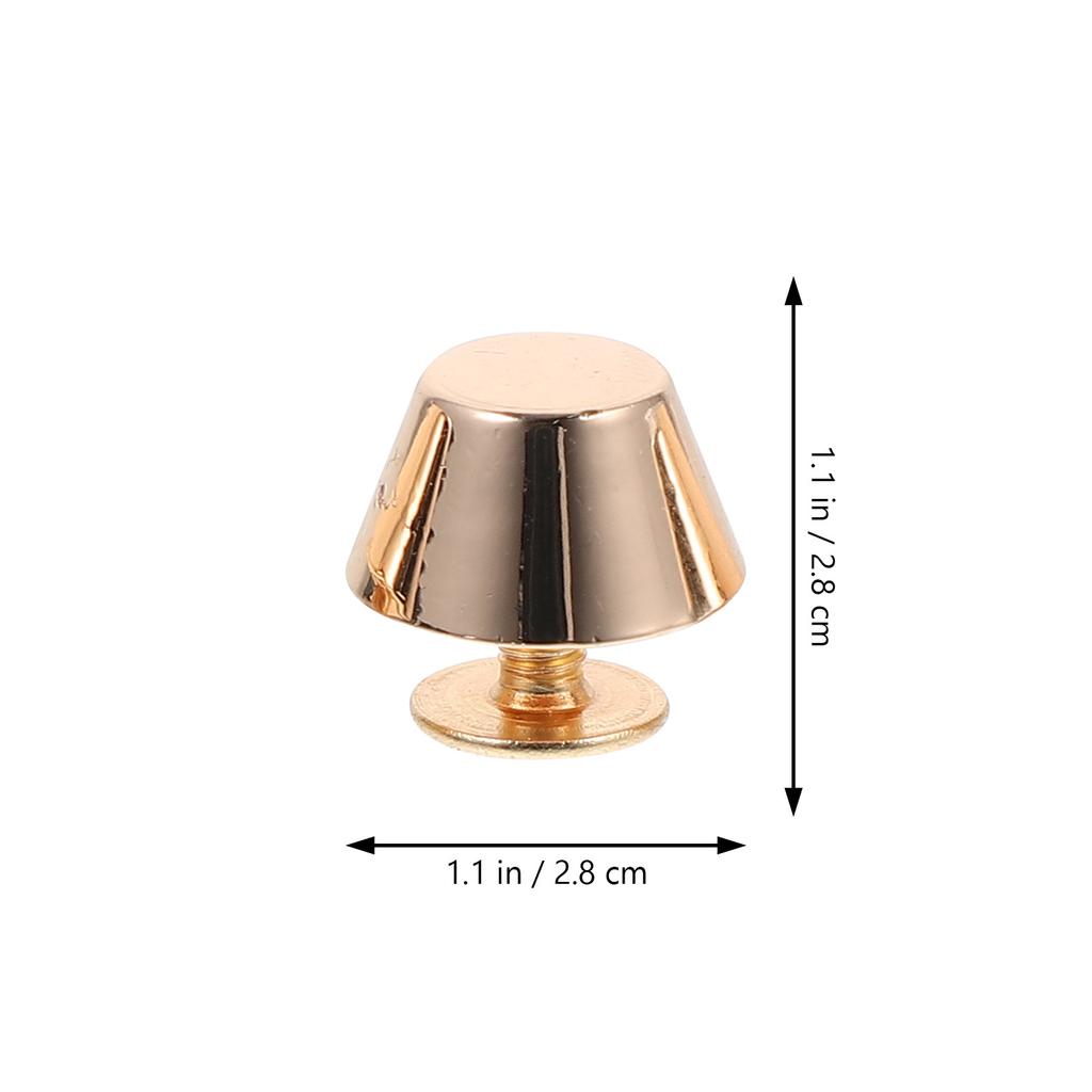 12Pcs Small Metal Bag Studs Zinc Alloy DIY Accessories for Handbag Case Scrapbook Paper Crafts Purse Feet Nails Conchos