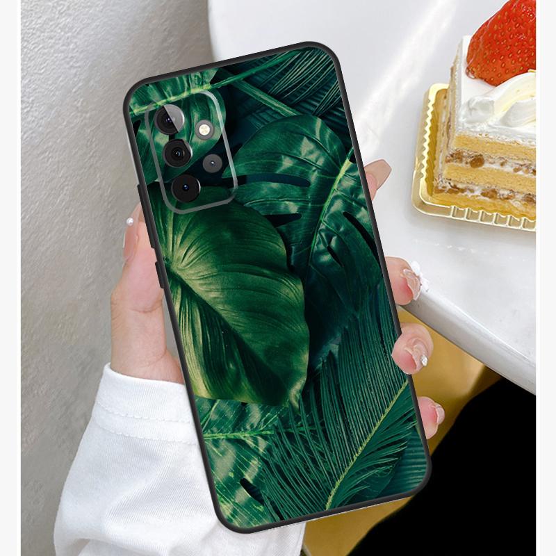 Tropical leaves Case For Samsung Galaxy A15 A25 A35 A55 A51 A71 A12 A32 A52 A13 A33 A53 A14 A34 A54 Cover
