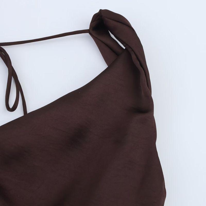 Kaslead New Arrival Women's Clothing Fashion Style Fashion Silm Silk Satin Texture Length Dress 2590987