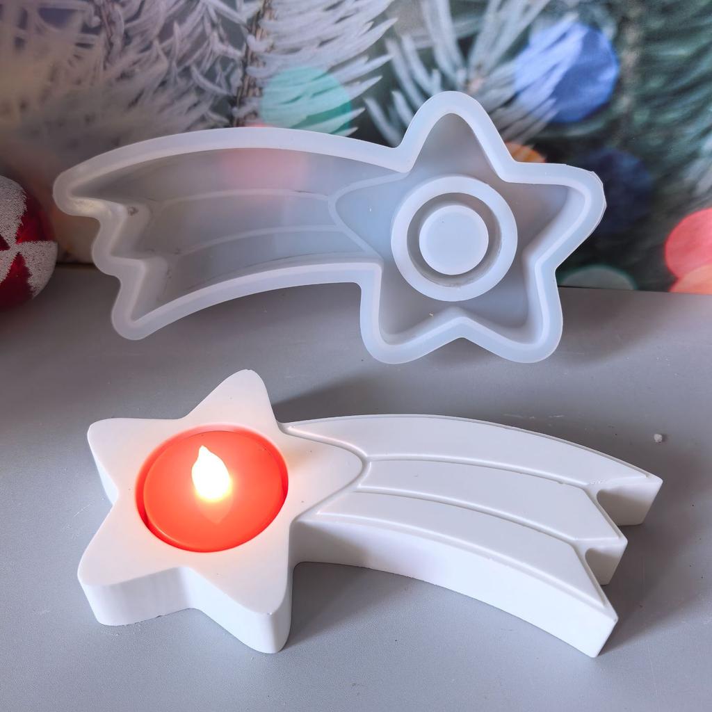 Five-Pointed Star Mold Flexible Christmas Silicone Mold Decorative Mold Heat-Resistant For Christmas Candle Making Plaster Art
