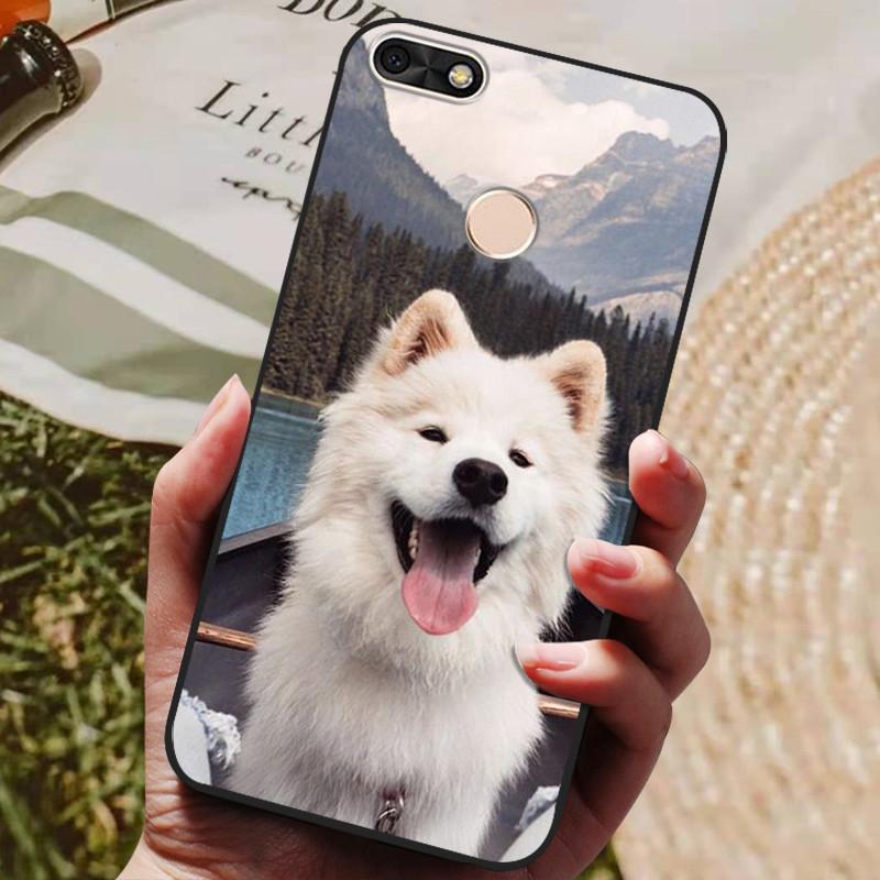 Per Huawei P Smart 5.65 pollici Custodia in TPU Morbido Silicone Lupo Carino Cover Posteriore Custodia per Telefono Per Huawei P Smart 2018 FIG-LX1 Custodia PSmart