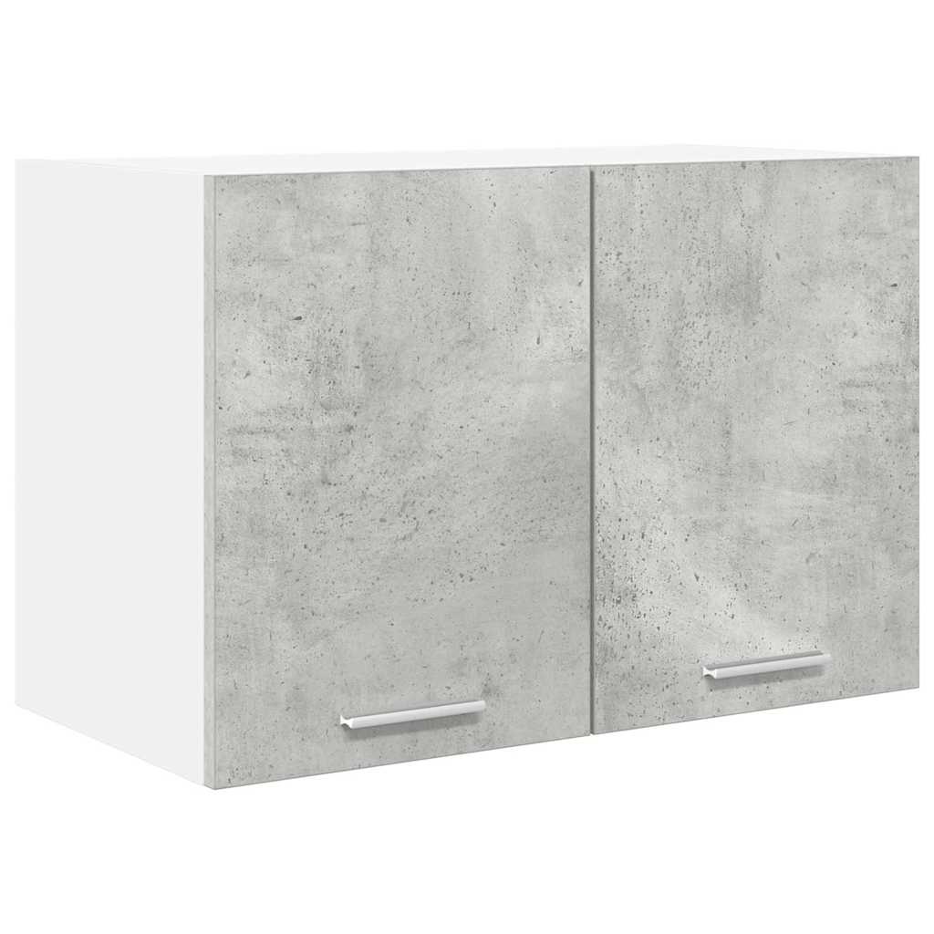 Wall Mounted Cabinet with Door 2 pcs Concrete Grey and White 60 x 31 x 40 cm
