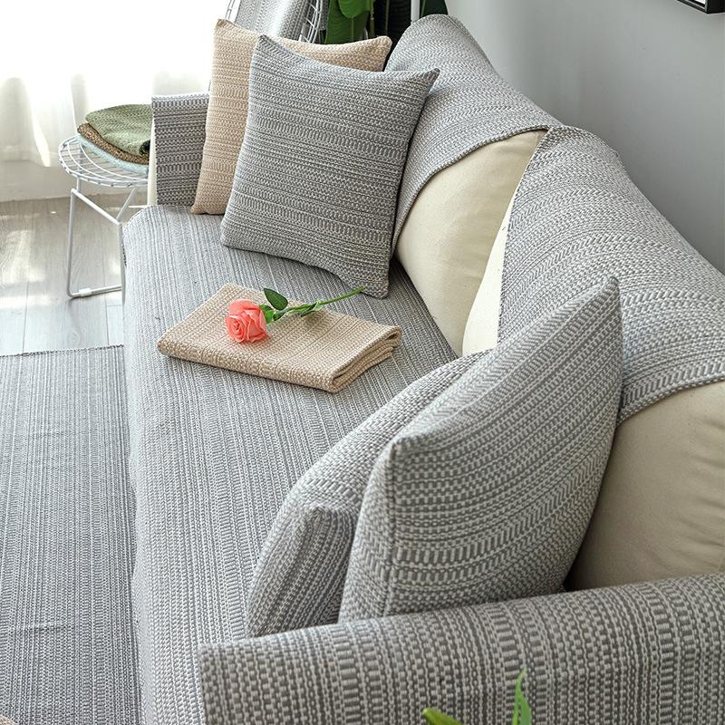 

Универсальные нескользящие тканевые подушки на сиденье для дивана Four Seasons, простой современный чехол в скандинавском стиле, пол-пакета на спинку полотенца 70*150