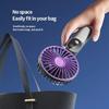 Handheld Mini Fan Foldable Portable Neck Hanging Fans  Speed USB Rechargeable Fan with Stand and Display Screen