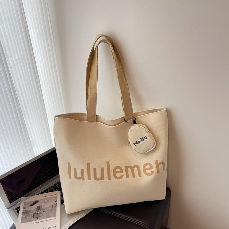 Canvas Underarm Bag Women's 2025 Autumn New Fashion Commuter Large Capacity Student Class Bag One Shoulder Tote Bag