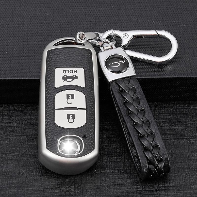 Mazda Schlüsselhülle für Axela, CX4, Atenza, CX5 - TPU Lederoptik