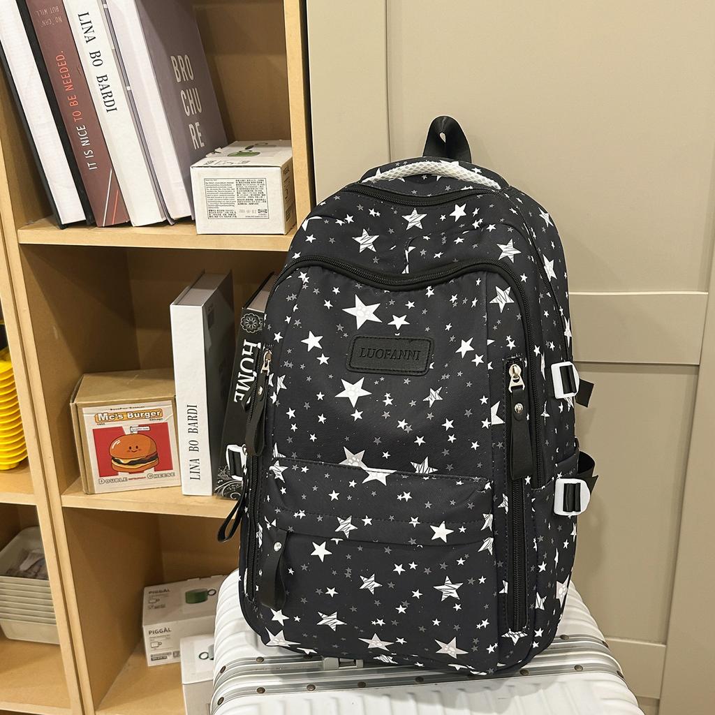 Schoolbag Japanese ins new high-value fresh and sweet star make-up bag women's light travel large-capacity backpack
