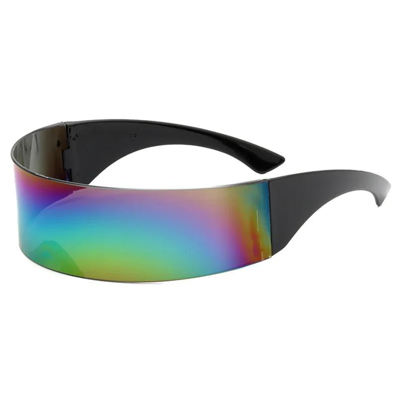 Futuristische Wrap-Around-Sonnenbrille für Herren, Kostüm, Brille, Maske, Neuheit, Brille, Halloween-Party, Partyzubehör, Dekoration