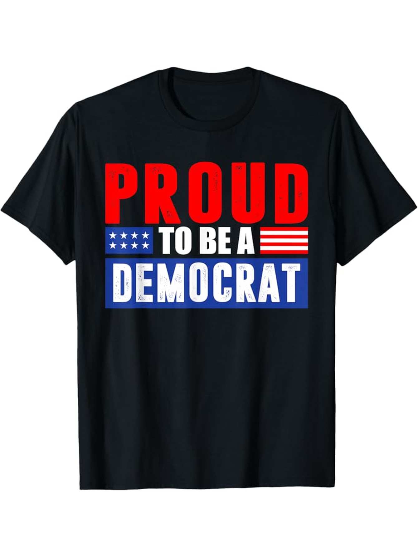 Men S Heavyweight 180Gsm 100% Proud Democrat T-Shirt- With& Democratic Party Logo& Slogan L