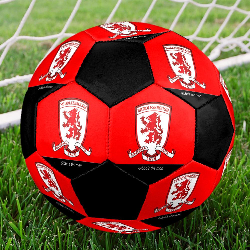 Middlesbrough FC Soccer Ball Colorful All Ages Machine Stitched PVC Competition Ready Durable High-Bounce.SIZE5