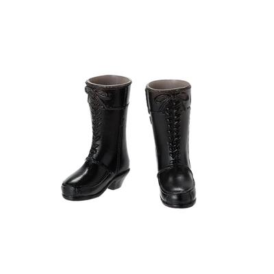 Obitsu Seisakujo Soft Vinyl Short Boots for Scale 1/6 Dolls, Black, 27SH-F004-BK