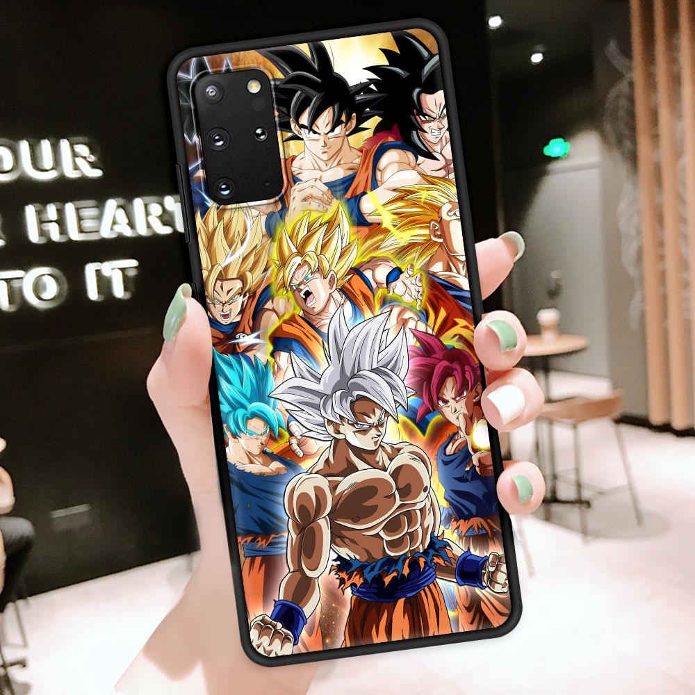 

Чехол для Samsung Galaxy S20 FE S21 Ultra S10 Lite S9 S8 Plus S10e S7, роскошный ультратонкий черный чехол для телефона Son Gokus D-Dragon-Ball Samsung S7