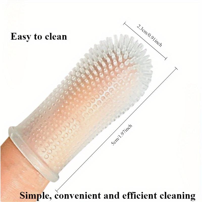 4Pcs/1pc Pet Silicone Finger Brush Dog Toothbrush Anti-stone Kitten Finger Brush Finger Teeth Gum Care