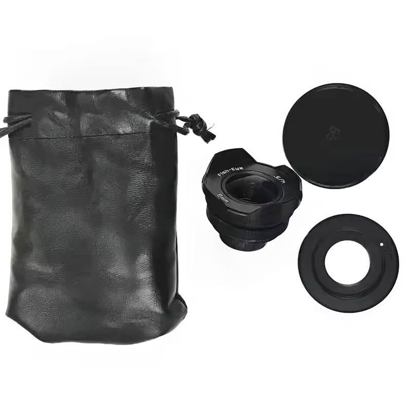 8mm f / 3.8 fisheye lens mirrorless camera with C-Adapter for Fuji Nikon 1 Nikon Z Canon EOS.M R Sony NEX E mount C-M4/3
