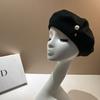 Keep It For Yourself~ French Xiaoxiangfeng Pearl Wool Beret Japanese Simple And Versatile Irregular Painter Hat