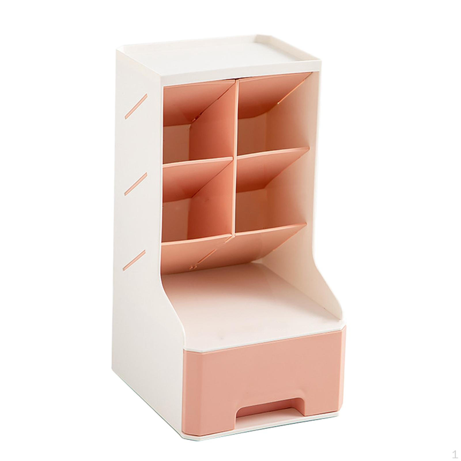

Desk Stationery Box, Detachable Tray, Pen Holder And Home рожевий
