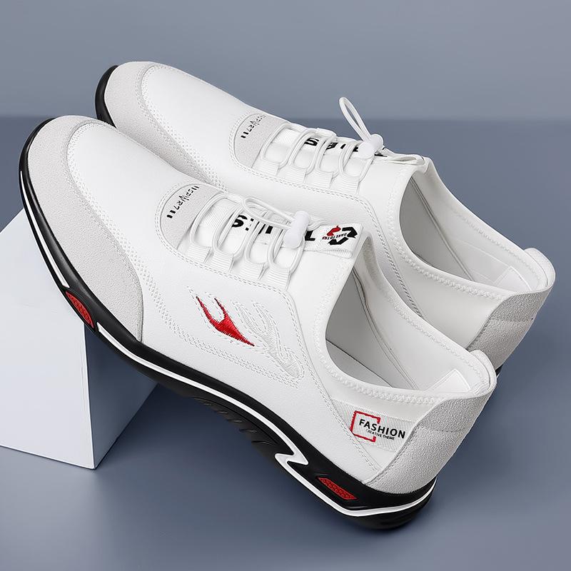 Nové boty pro muže Kožené Obuv pro volný čas Móda Ploché Volnočasové Sportovní Obuv Street Cool Slip-on Sneaker