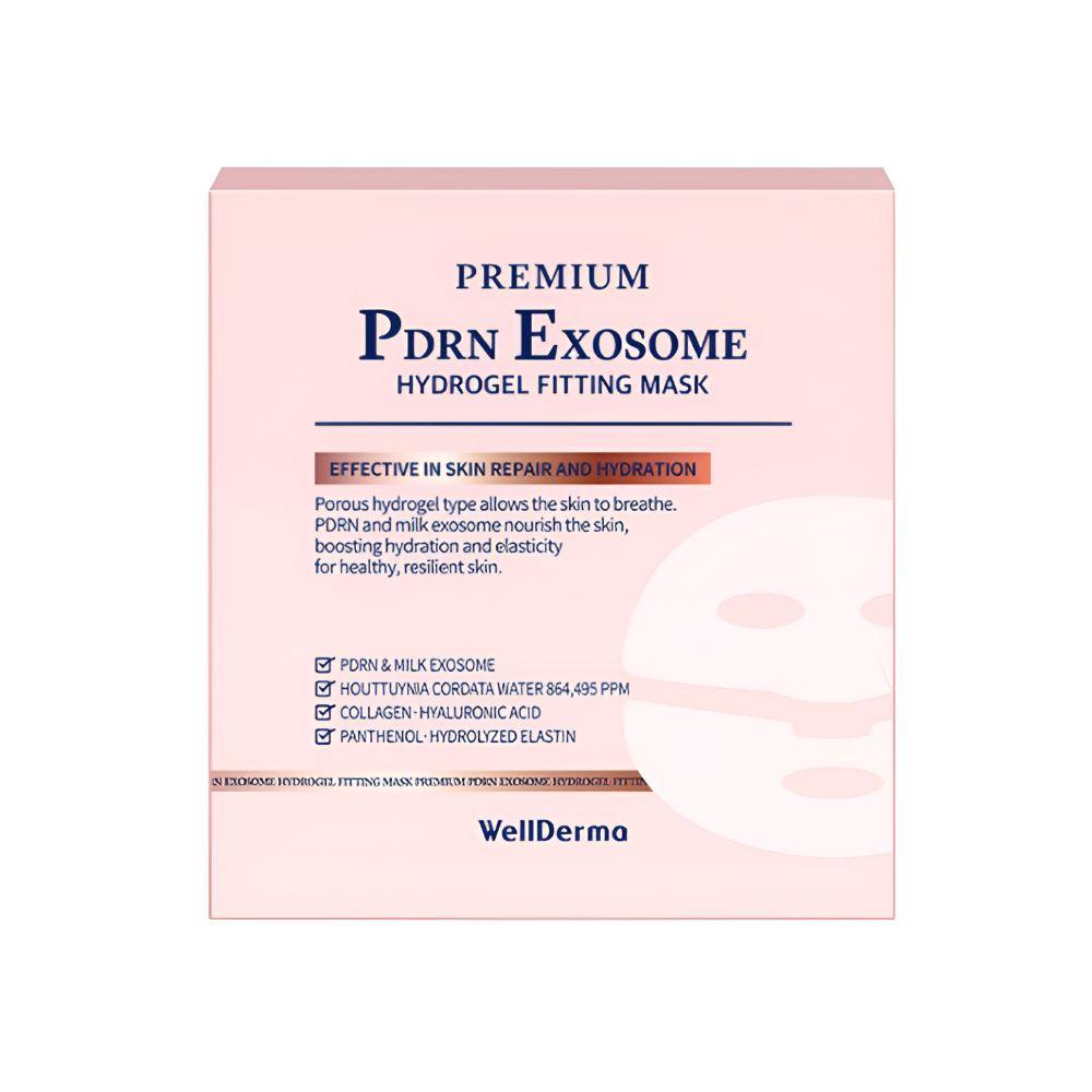 WellDerma Premium PDRN Exosome Hydrogel Fitting Mask Skin Repair & Hydration 30g,7 Sheets