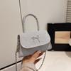 2025 new sweet bow niche foreign sense simple high value shoulder messenger bag temperament small square bag women