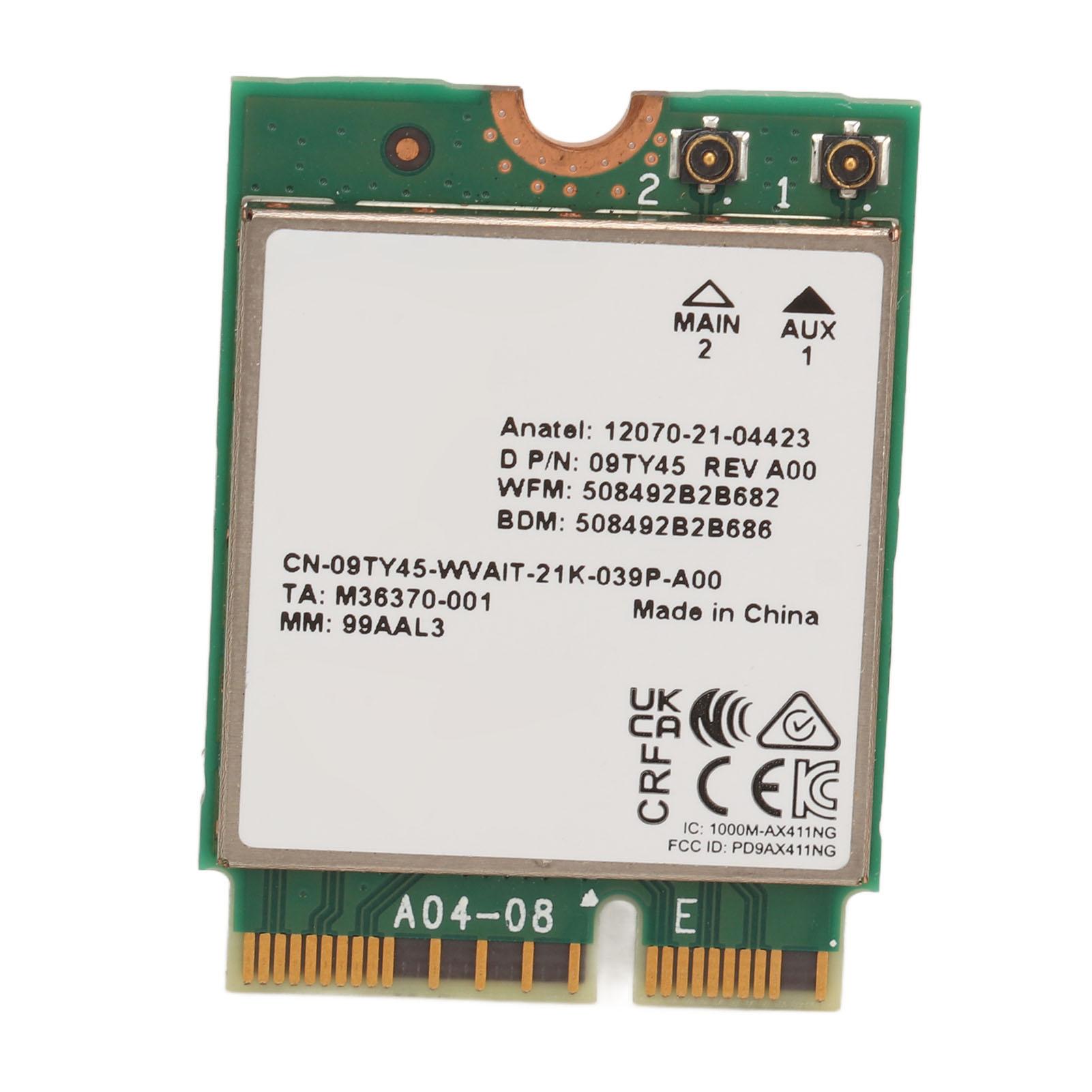

AX1690I AX411NGW Карта мережі WiFi 6E M.2 5374 Мбіт/с 802.11Ax 2,4 ГГц 5 ГГц 6 ГГц Bluetooth 5.3 WiFi 6E