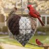 Bird Nesting Heart Refillable Birds House Nest Holder Handmade Fiber Bird Nesting Material for Hummingbird Hamster Hanging Cage