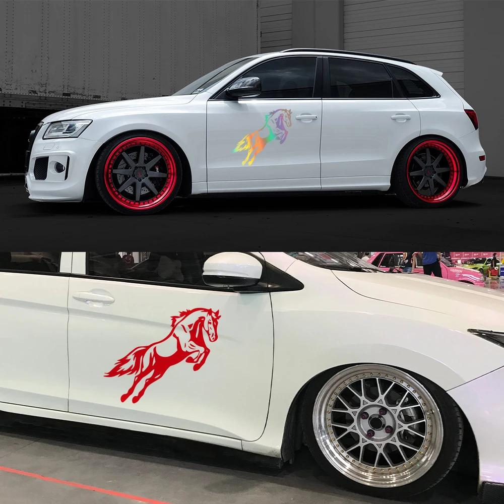 Universal Jumping Horse Car Sticker Car Body Windshield Personalized Waterproof Vinyl Decal Auto Exterior Decoration Accessories