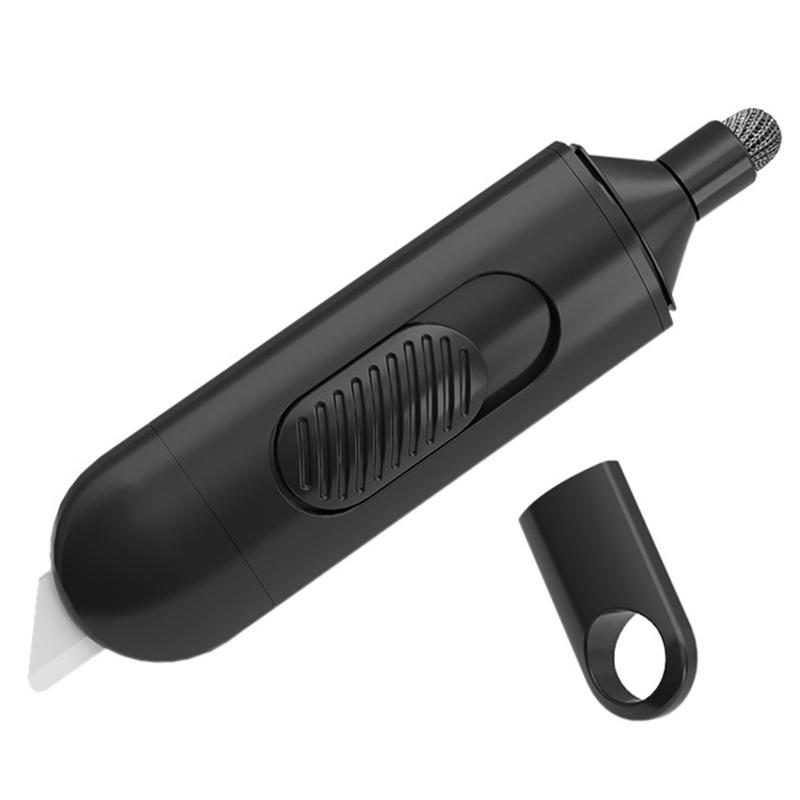 Portable Mini Ceramic Utility Knife, Safe Blades Box Packaging Opener Cutting Tools With Keychain Hang Hole, Locks Into Position