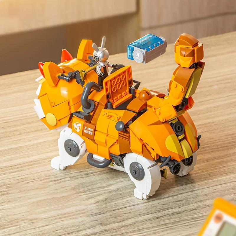 Mechanical Cat Building Block Series, Creative Moc Building Block Model Ornaments Gifts, Children'S And Adult Educational Toys