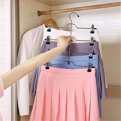 Multifunctional Stainless Steel Storage Organizer Clothes Pants Skirt Hangers Trousers Clip Holder Racks