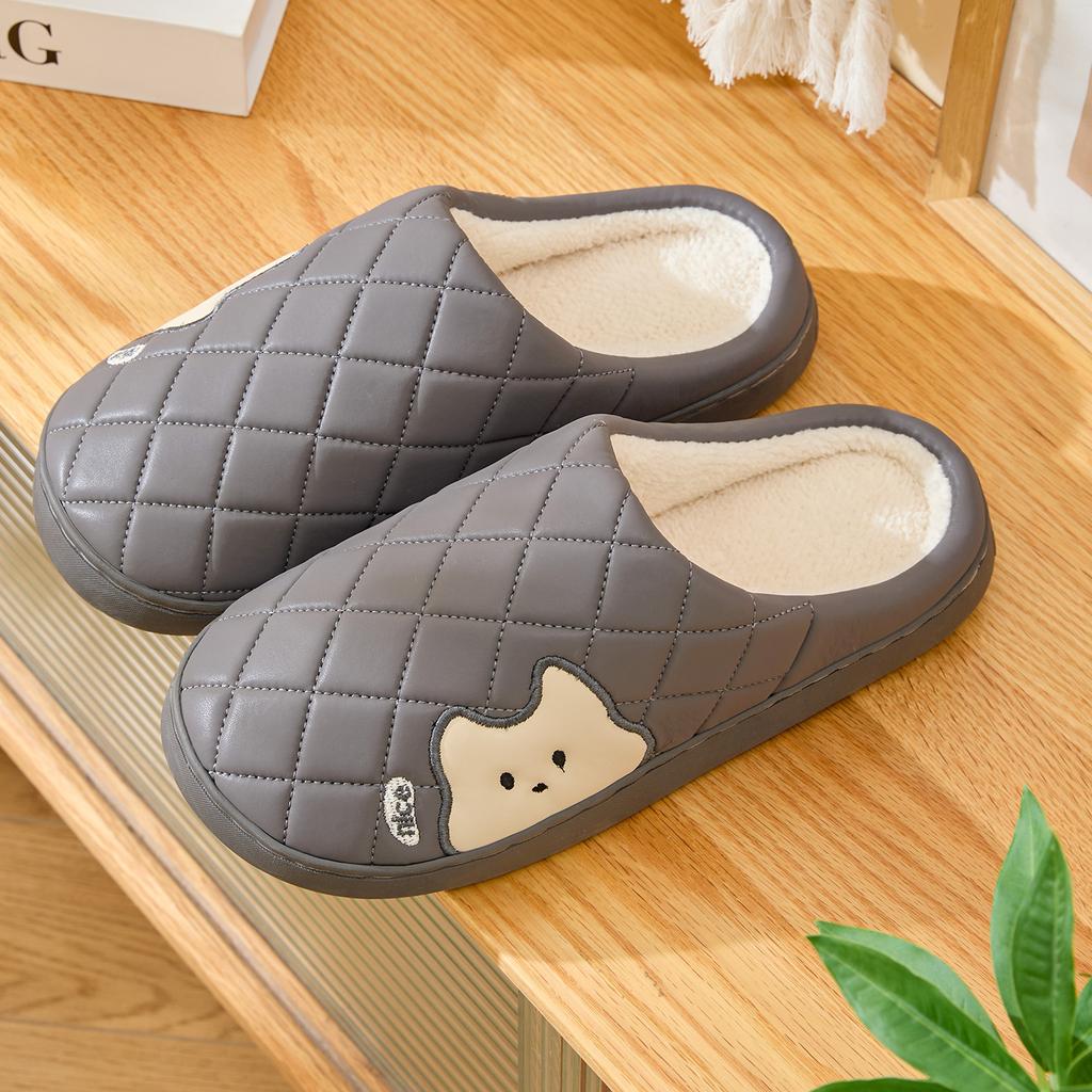 Cartoon Women Home Slippers Plush Warm Flat Slides Cute Soft Non-slip Slippers Indoor Outdoor Men Casual Slippers
