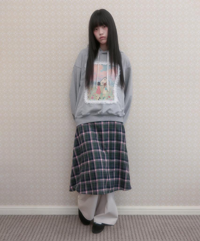 Aiiiai Pin-Up Check Layered Skirt