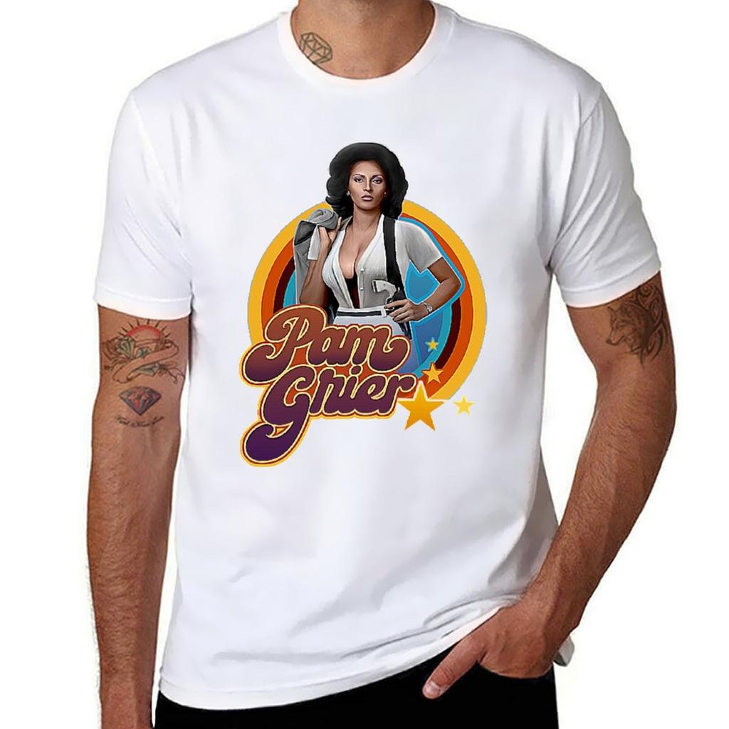 Pam Grier Tshirt Plus Size Short Sleeve Tshirt