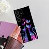 Funny Cartoon Cat Phone Case S25Ultra For Samsung Galaxy S25 S24 S23 S21 Ultra S20 FE S22 Plus A35 A55 S24FE 5G Case Clear Cover