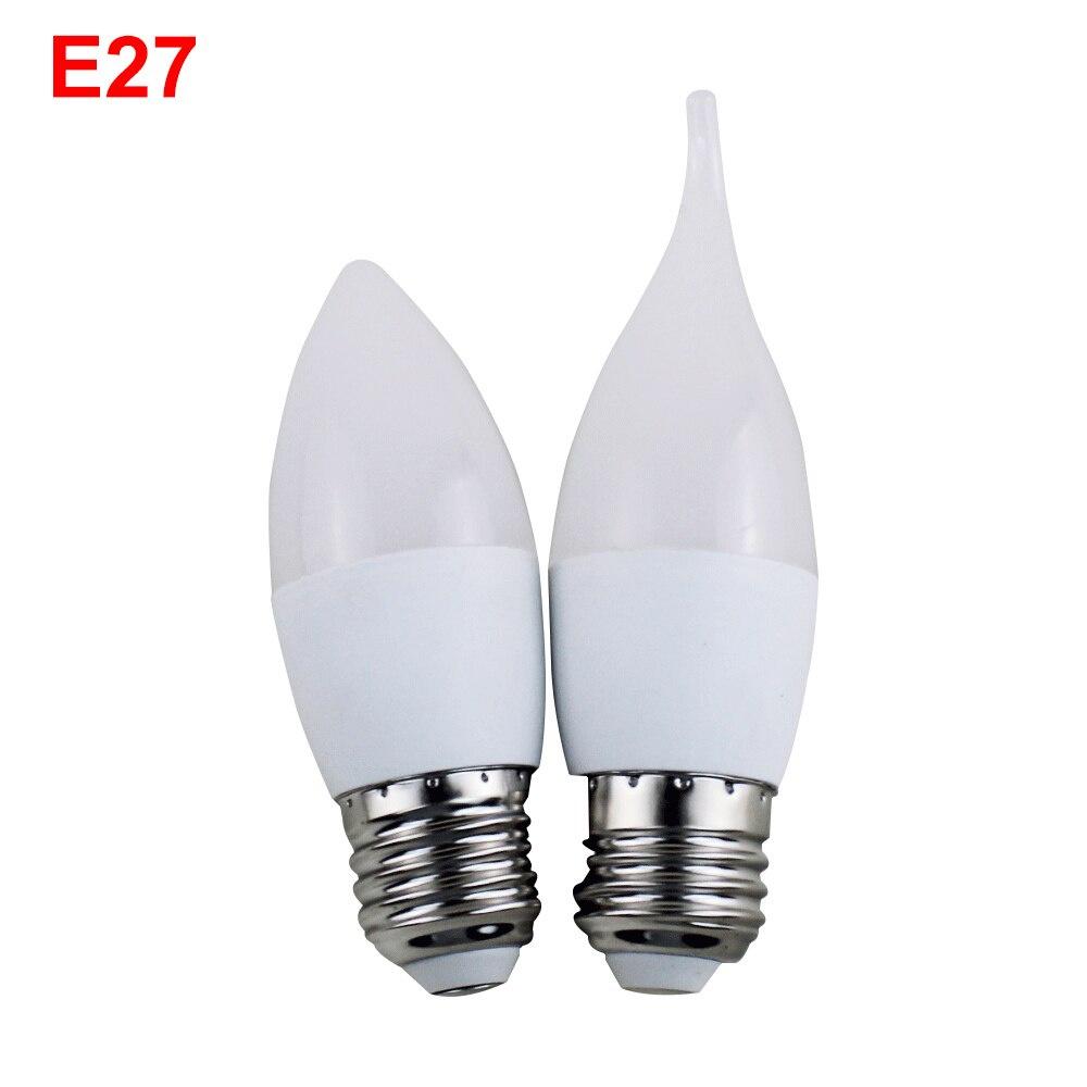 Λυχνία LED Κερί E14 Λυχνία LED E27 Λάμπα Πολυελαίου Λάμπες Κεριά 3W Λάμπες Φως Διακόσμησης Θερμό Λευκό Εξοικονόμηση Ενέργειας