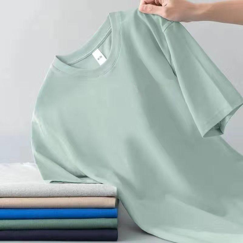 Men's Versatile Crew Neck Short Sleeve Casual T-shirt - Solid Color Plus Size Trendy Top for Summer