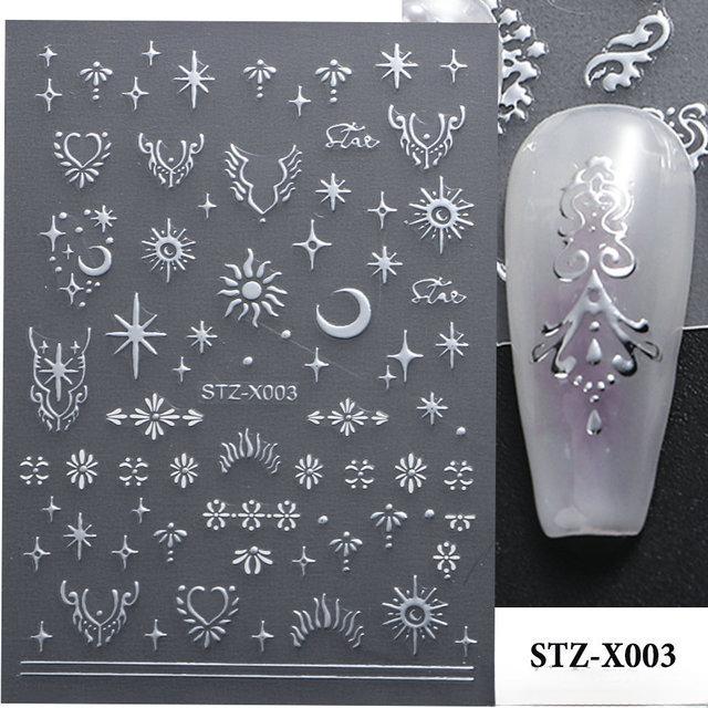 Spider Nail Art Stickers,3D Self-Adhesive Spider Web and Spider Design Nail Sticker Acrylic Nail Art Decoration for Women Holiday Nail Charm