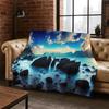 Meereswelle Strand Riff Natur Landschaft Flanell Decke Weich Warm Überwurf für Schlafzimmer Wohnzimmer Bett Reise Camping Picknick Kind