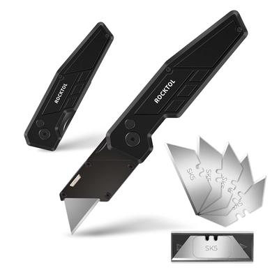 Skládací užitkový nůž ROCKTOL, kapesní nůž na ořezávání krabic, 1 balení