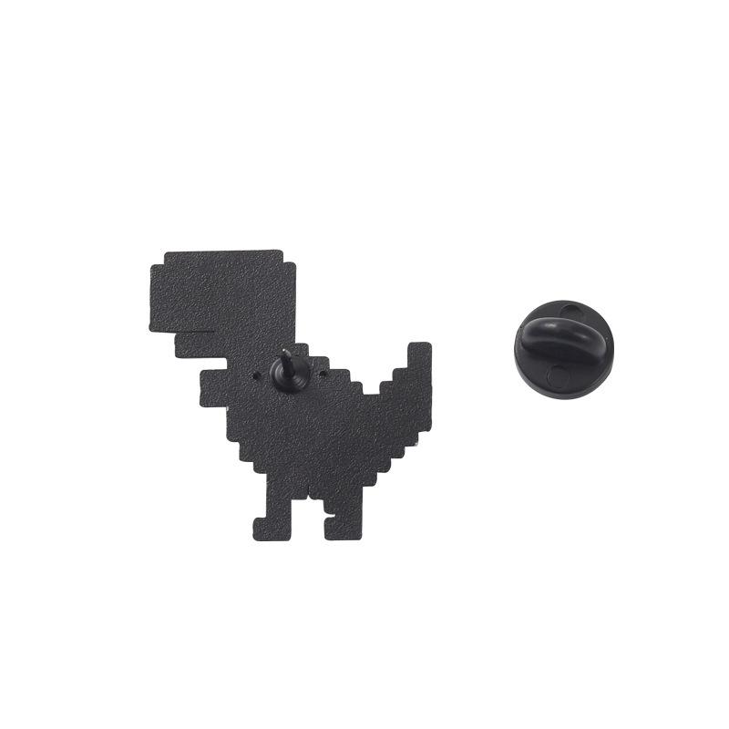 Cute Dinosaur Alloy Brooch - Wavy Edge Design for Clothes & Bags