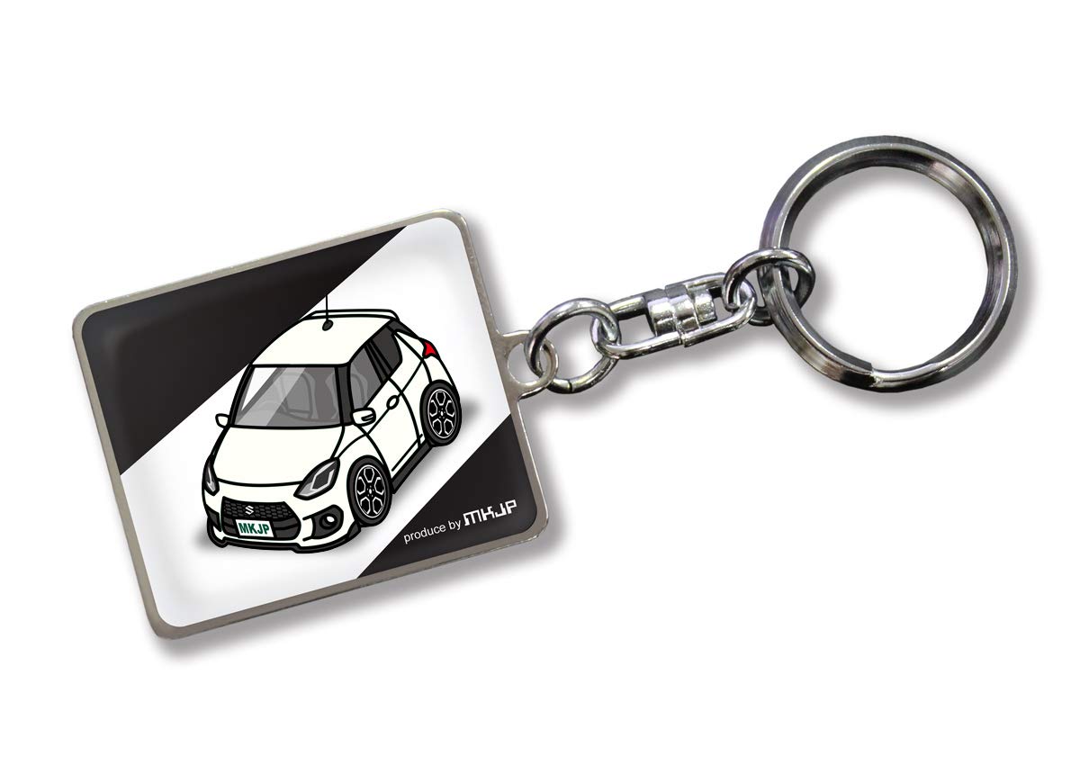 

MKJP Custom Keychain for Suzuki Swift Sport Black White Car Color ZC33S, Base,