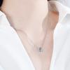 Fashion Moissanite Dimond 0.5/1ct D Color Round Necklace 925 Sterling Silver Necklace Exquisite Fine Jewelry For Women'S Gifts