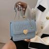 Chain Small Square Bag Women's Popular Shoulder Bag Fashion Versatile Messenger Bag Small