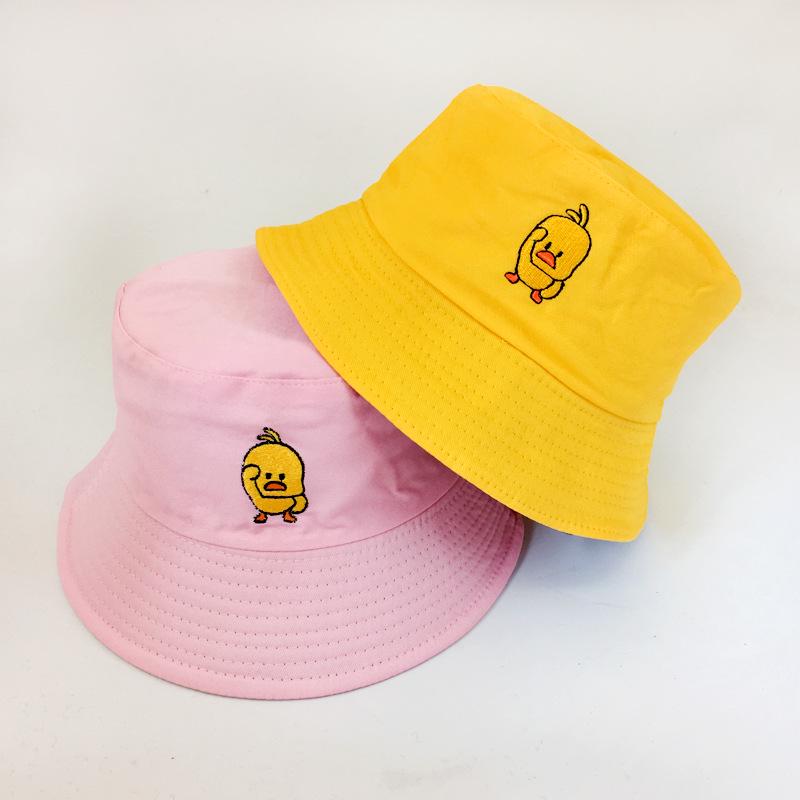 Pălărie de pescar unisex, față-verso, pentru primăvară/vară, cu broderie chinezească - Stil trendy Harajuku, Protecție solară pentru exterior.