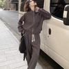 Women's Gray Sweatshirt and Pants Set - Autumn 2024 Fashion Trend