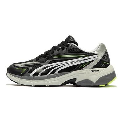 Teveris Nitro Noughties Fabric Leather Sports Low-Top Lifestyle Shoes Unisex Sneaker Black 388920-07