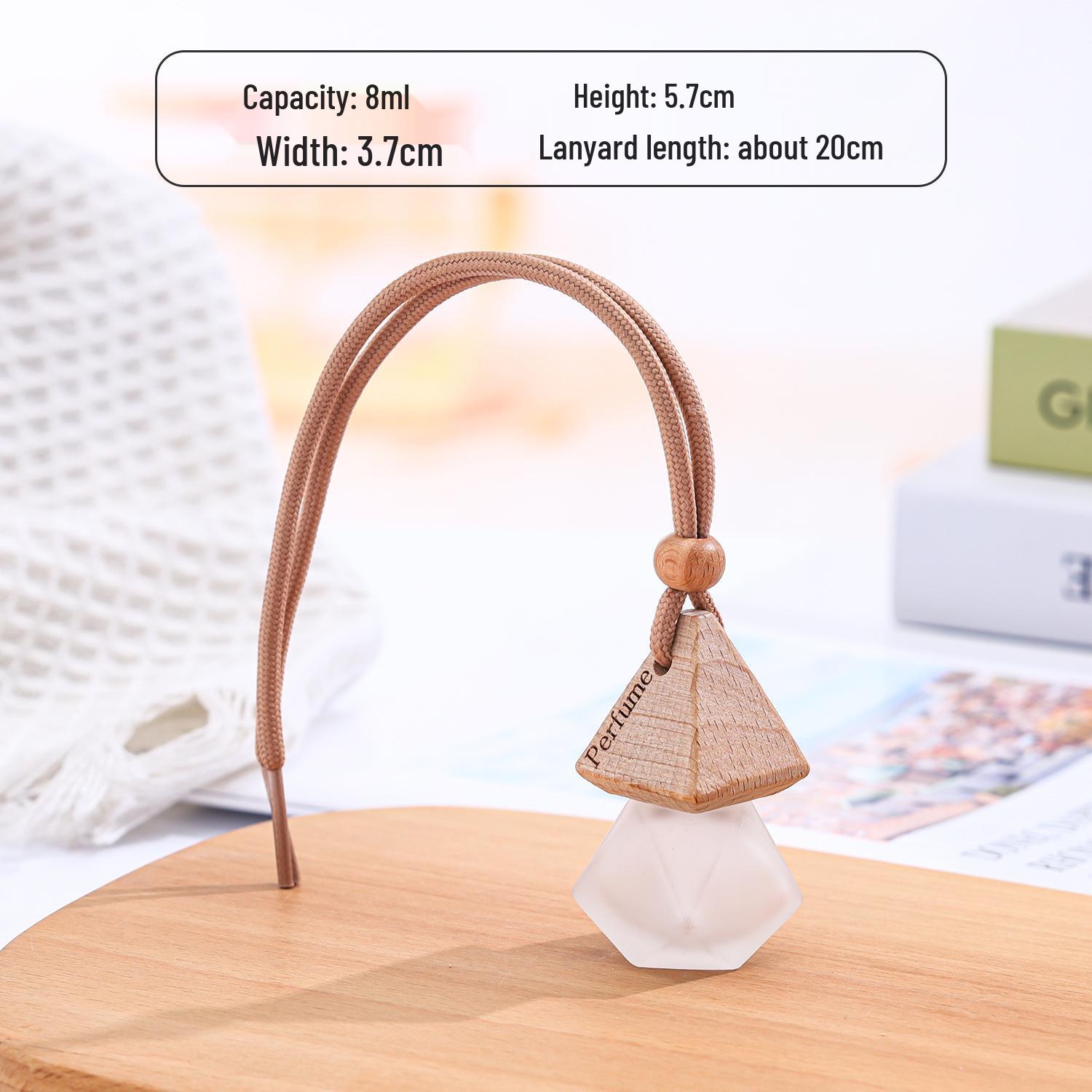 

Colorful Triangle Glass Aromatherapy Bottle with Lanyard for Car Mirror
