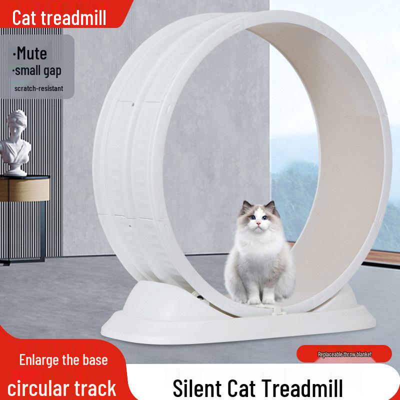 Easy-to-Install Plastic Cat Treadmill with Safe Roller Wheels for Fat Cats
